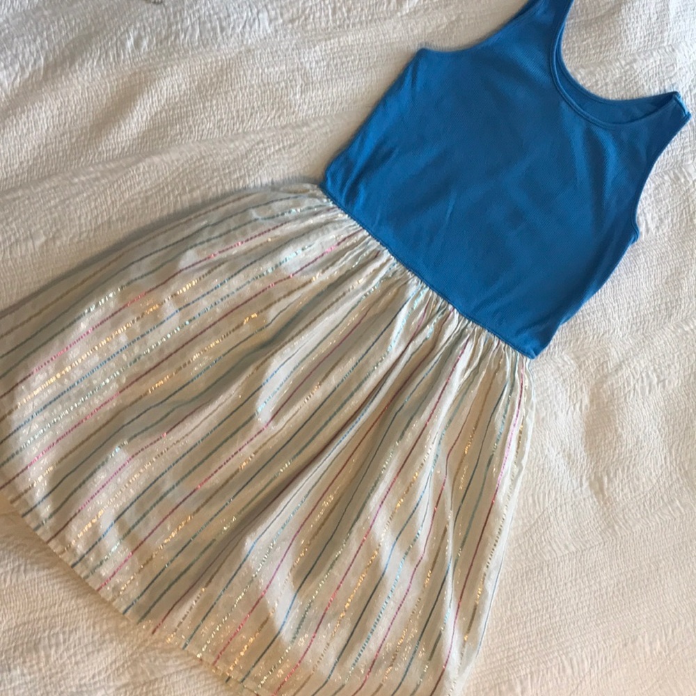Gap Kids sundress metallic stripe 14/16